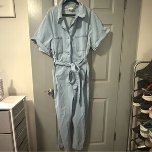 💙 Skies Are Blue Denim Jumpsuit – Size 3X 💙